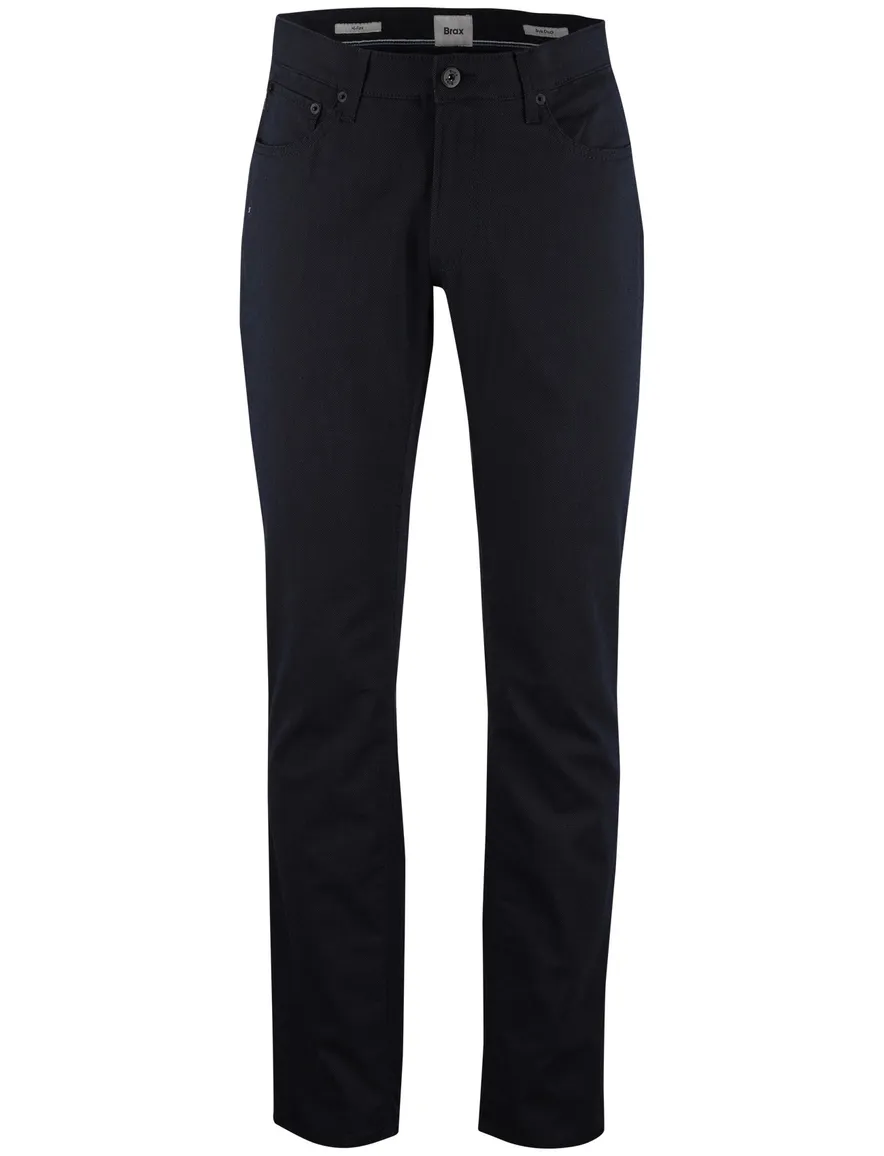 donkerblauwe pantalon Brax Chuck slim fit