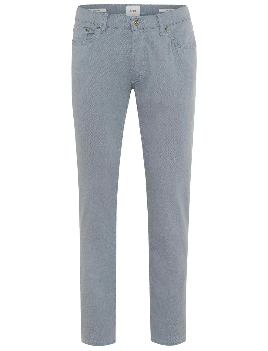 Brax pantalon 5-pocket blauw normale fit katoen