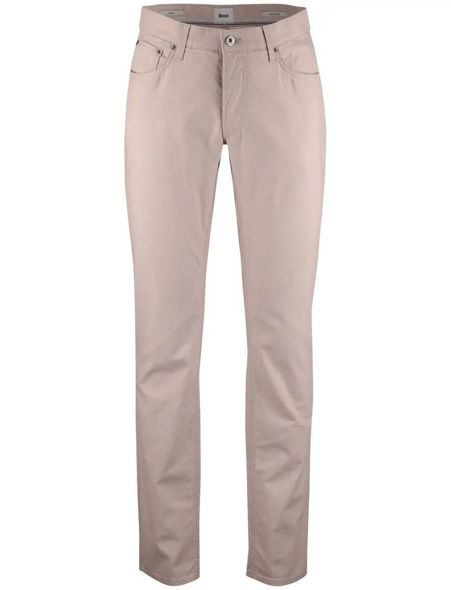Beige pantalon Brax Chuck slim fit beige 5-pocket