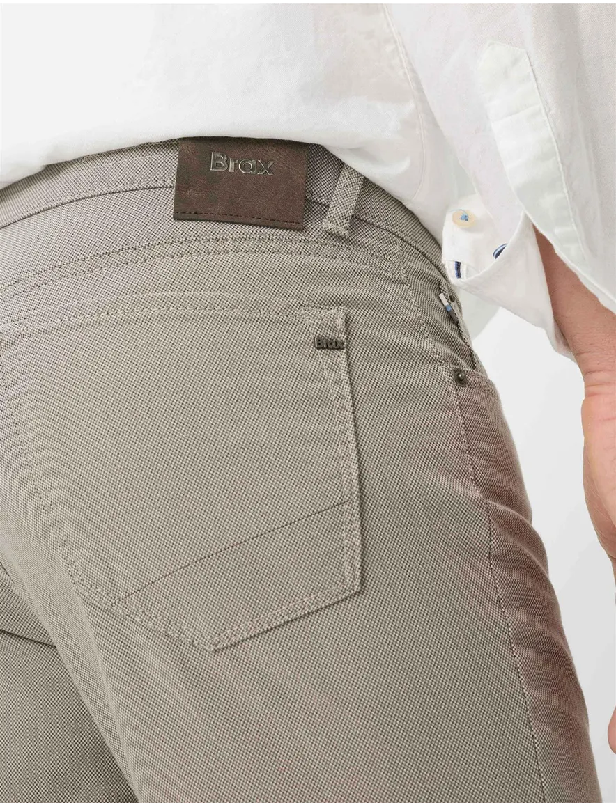 Beige Brax Chuck pantalon slim fit 5-pocket