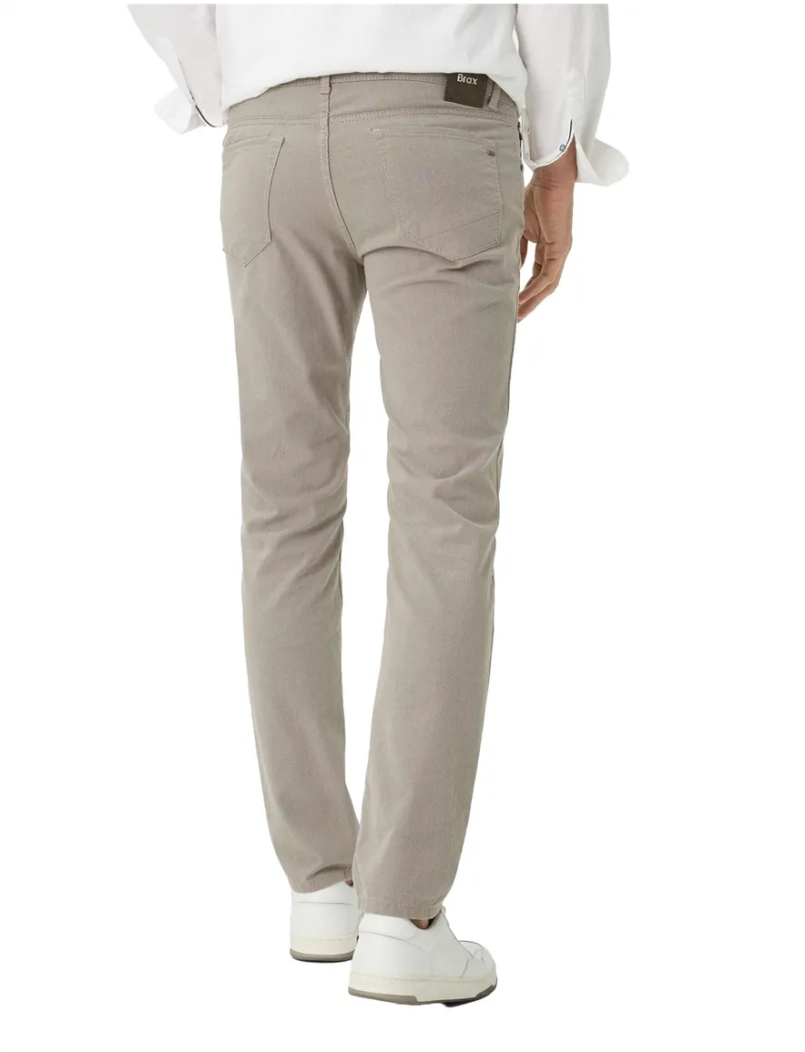 Beige Brax Chuck pantalon slim fit 5-pocket
