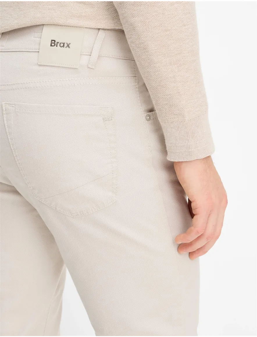 Brax pantalon 5-pocket creme katoen normale fit