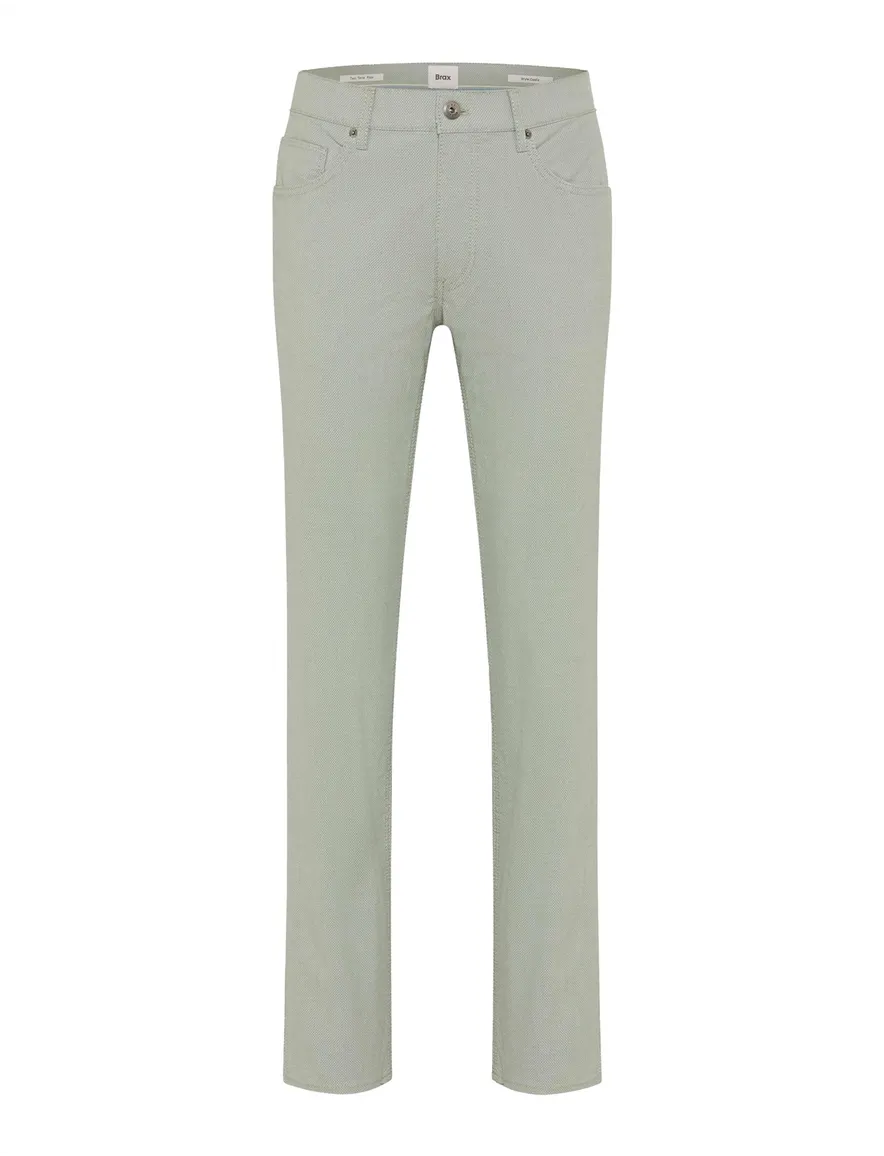 Lichtgroene Brax pantalon 5-pocket effen