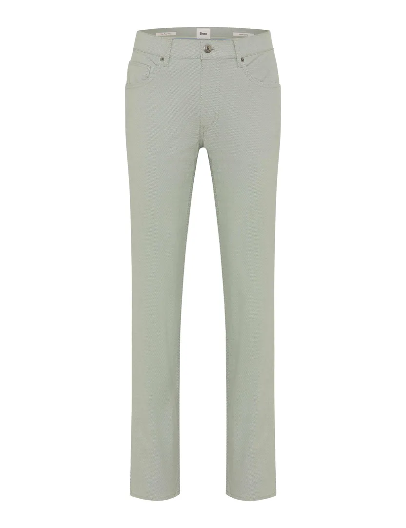 Pantalon 5-pocket Brax lichtgroen katoen