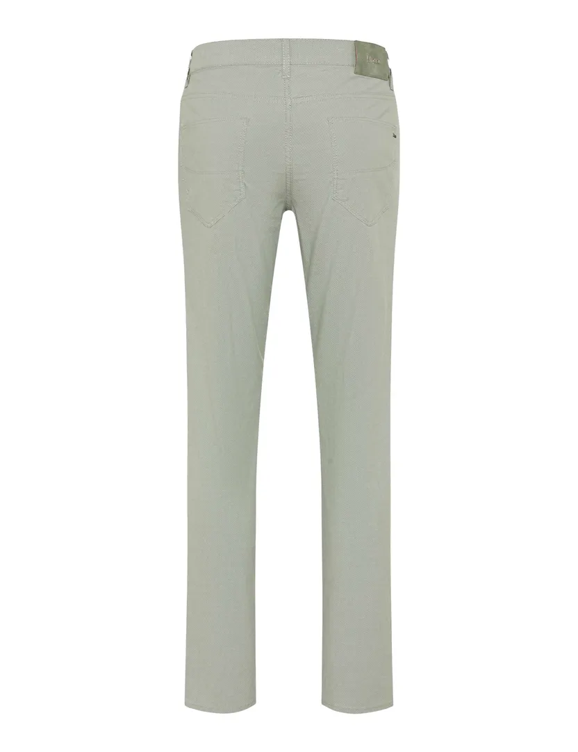 Pantalon 5-pocket Brax lichtgroen katoen