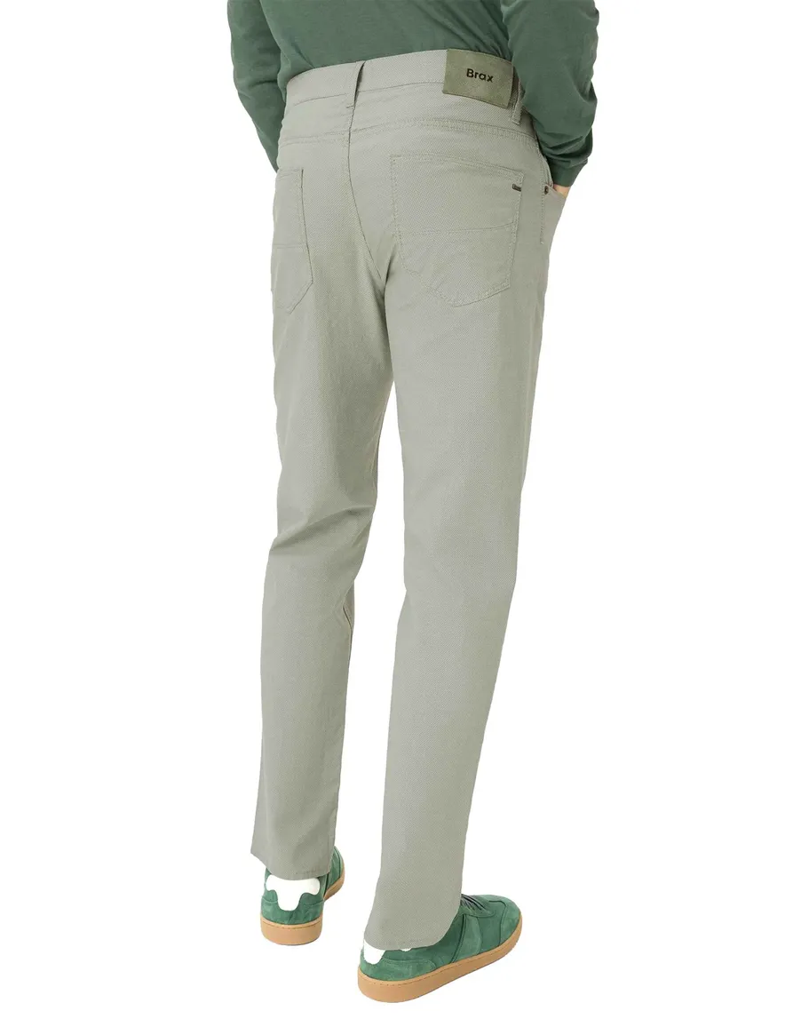 Lichtgroene Brax pantalon 5-pocket effen