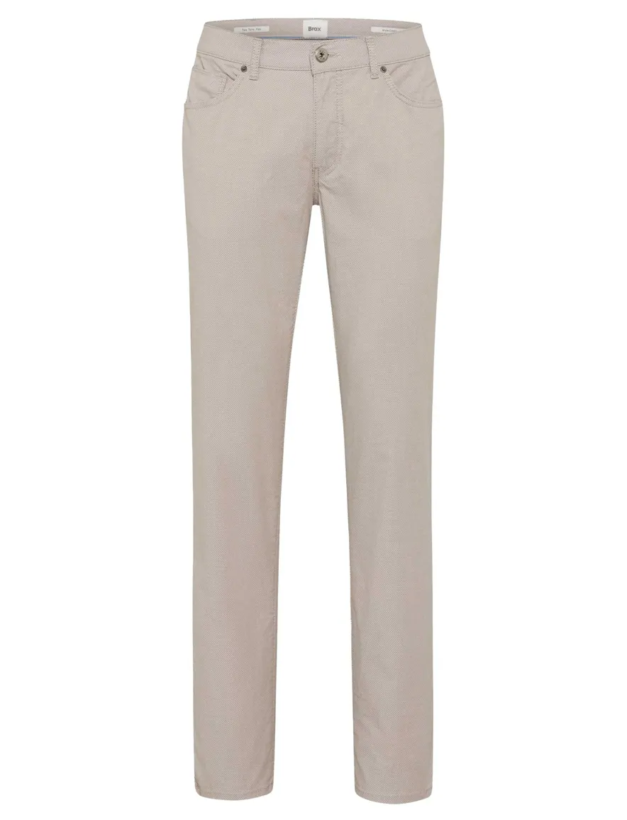 Brax pantalon normale fit beige effen