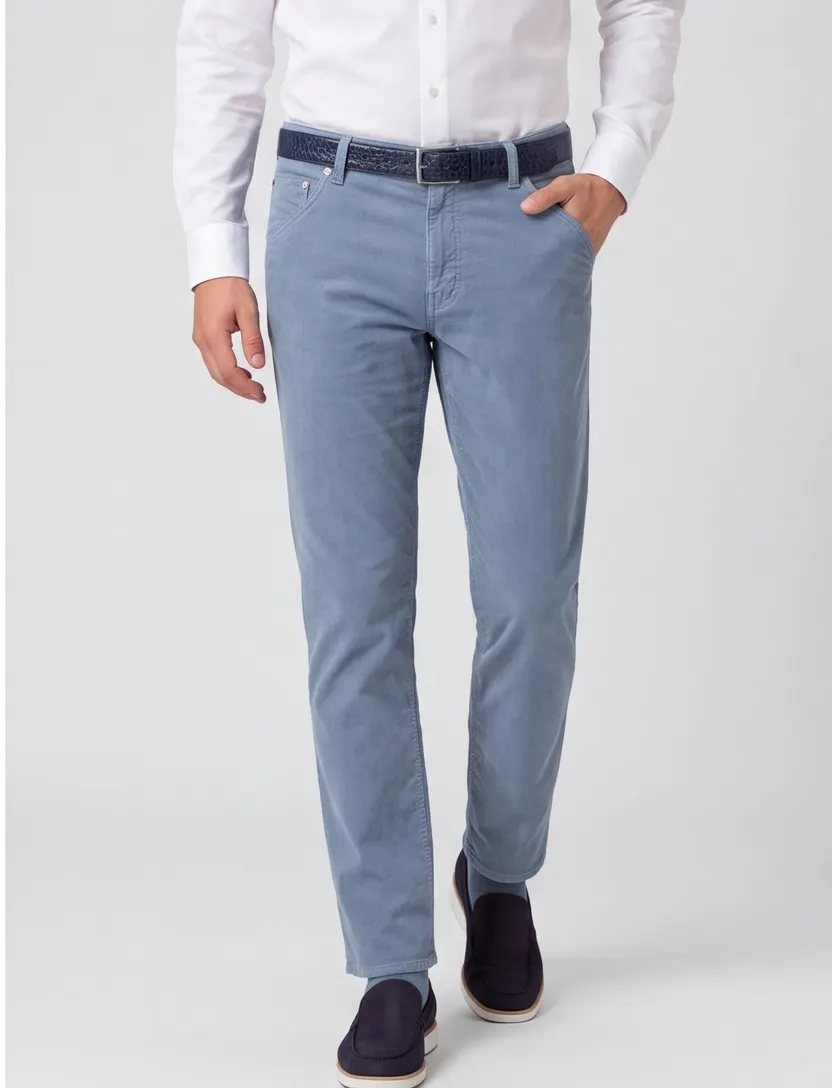 Brax Chuck broek blauw slim fit zomer
