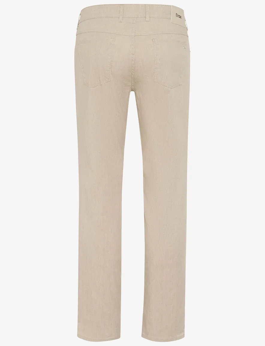 Brax Pantalon katoen creme linnen