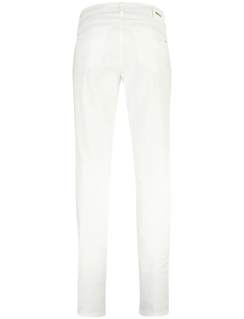 Broek Brax Chuck wit linnen slim