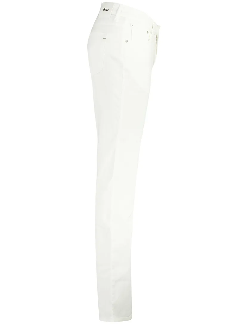 Broek Brax Chuck wit linnen slim