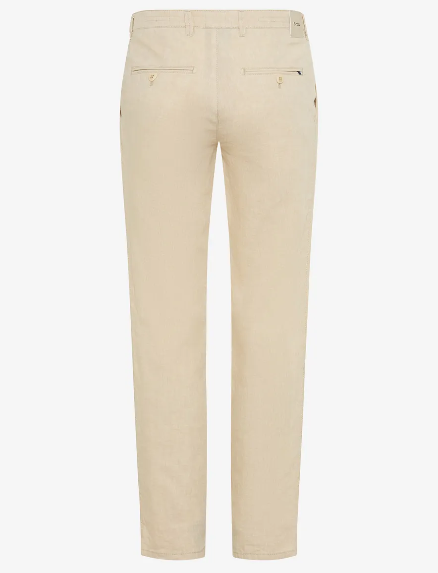 Beige pantalon Brax Fabio wijde fit