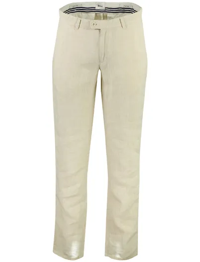 Brax Beige chino wijde fit Brax linnen
