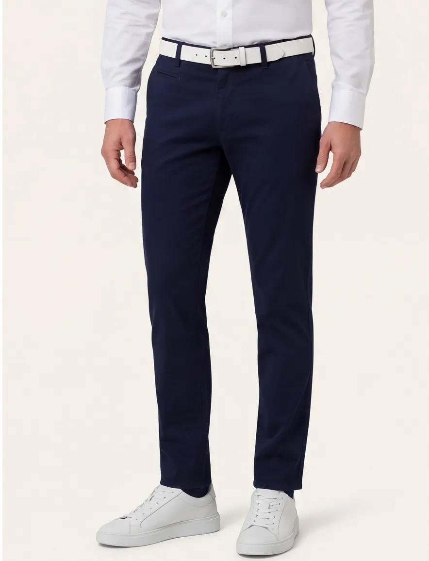 Broek Brax Fabio donkerblauw wijde fit