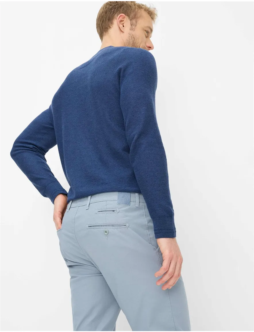 Brax pantalon lichtblauw katoen normale fit