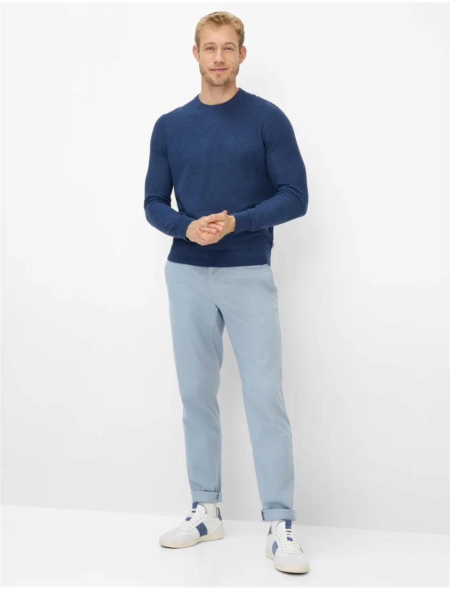 Brax pantalon lichtblauw katoen normale fit