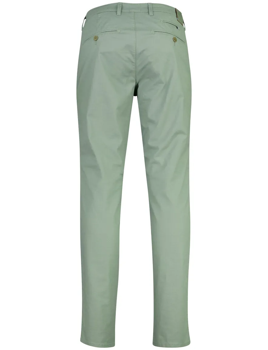 groene pantalon Brax Fabio zonder omslag flatfront model