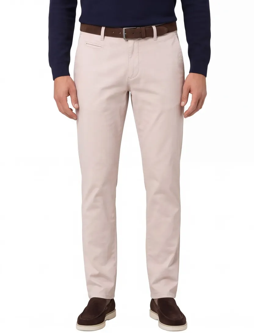 Pantalon chino Brax Fabio wijde fit beige