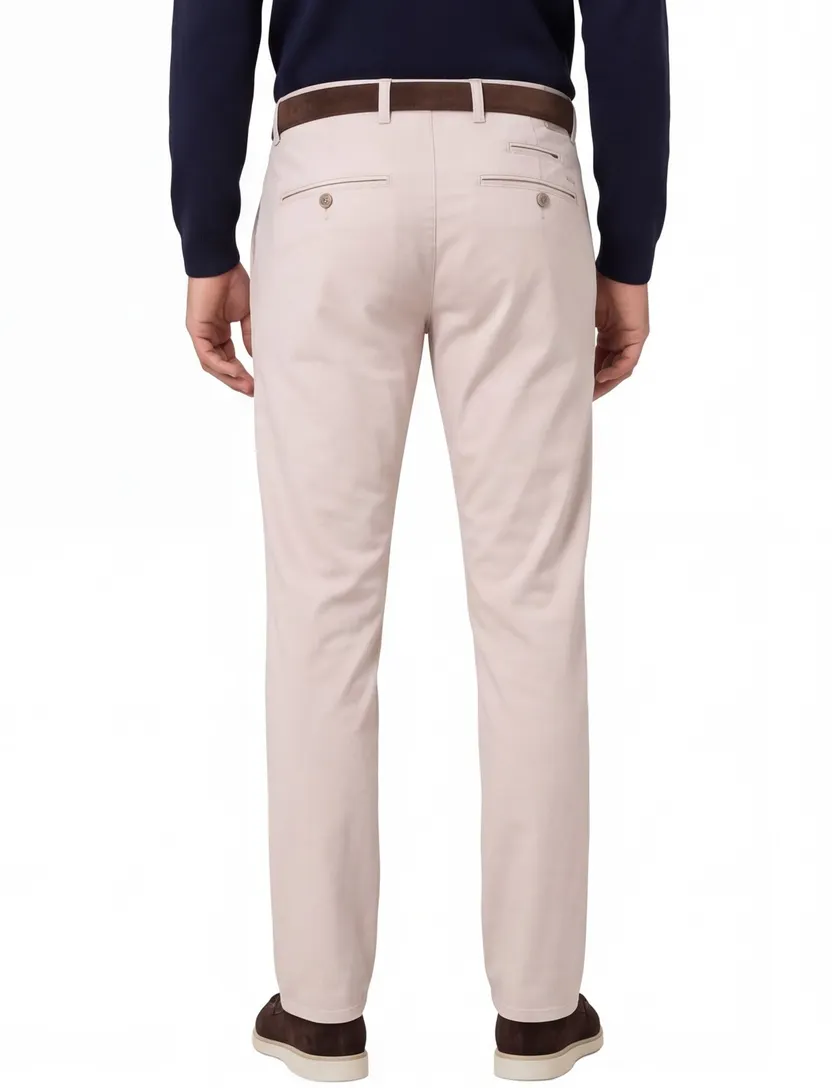 Pantalon chino Brax Fabio wijde fit beige