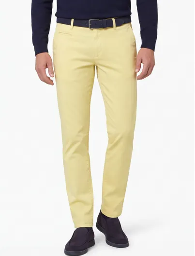 Brax Chino Brax Fabio modern fit geel