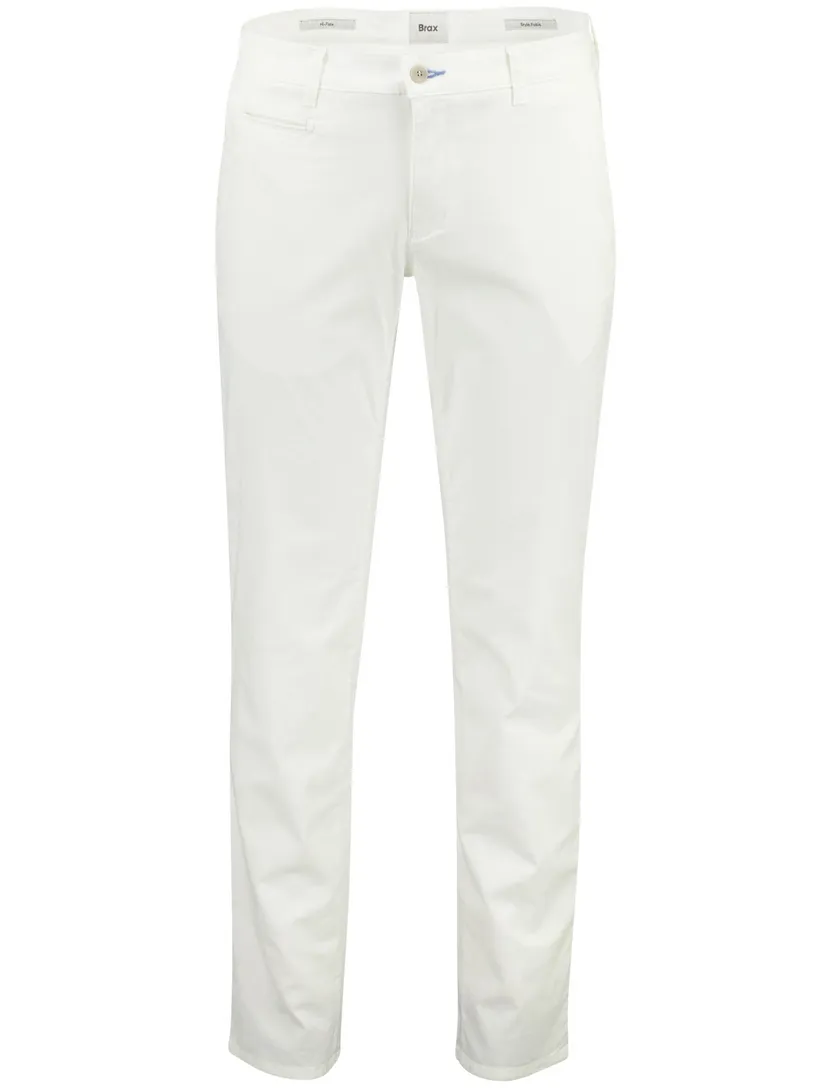 pantalon Brax Fabio wit flatfront model normale fit
