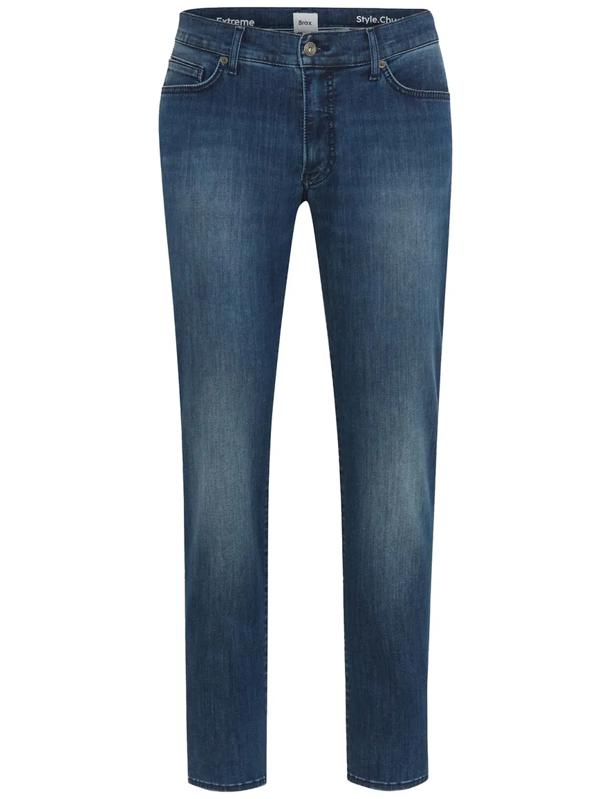 Brax jeans blauw effen denim
