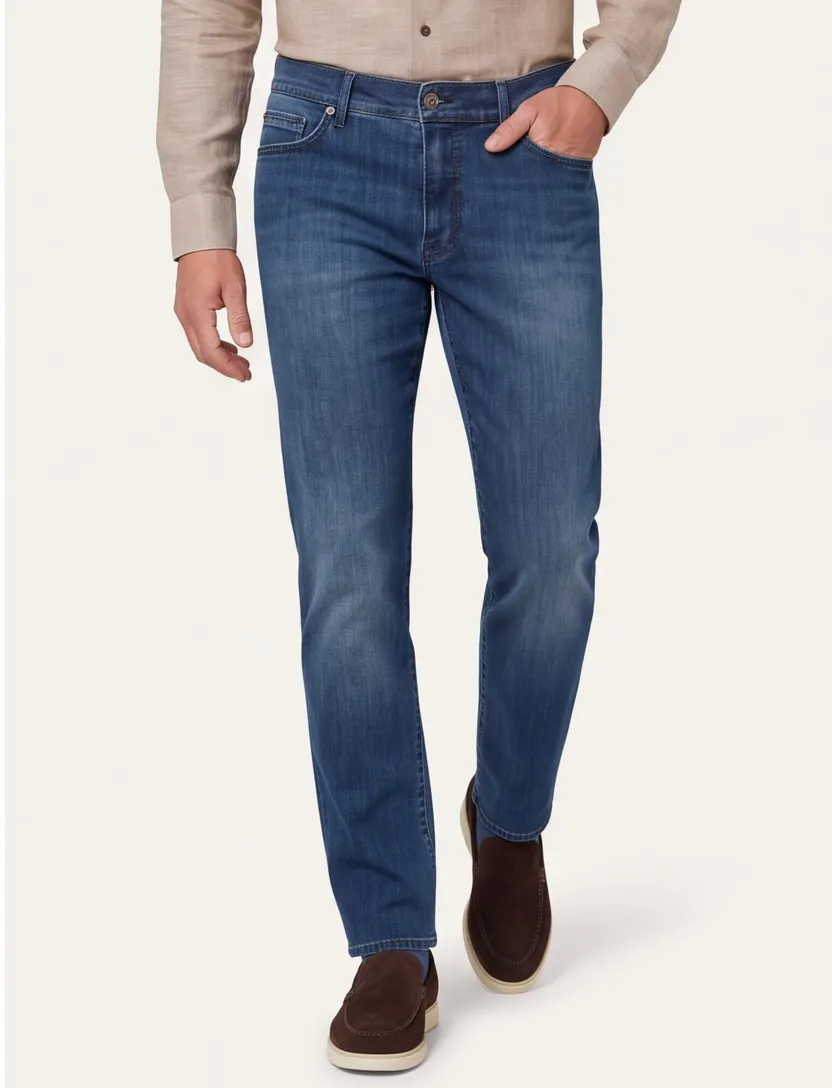 Brax jeans denim blauw normale fit