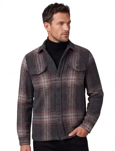 State of Art State of art overshirt grijs geprint wijde fit