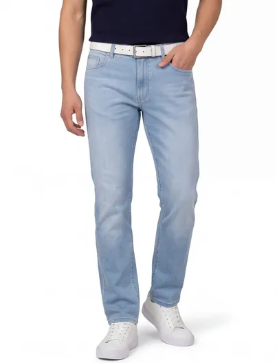 Brax Pantalon 5-pocket model Brax Clint lichtblauw normale fit