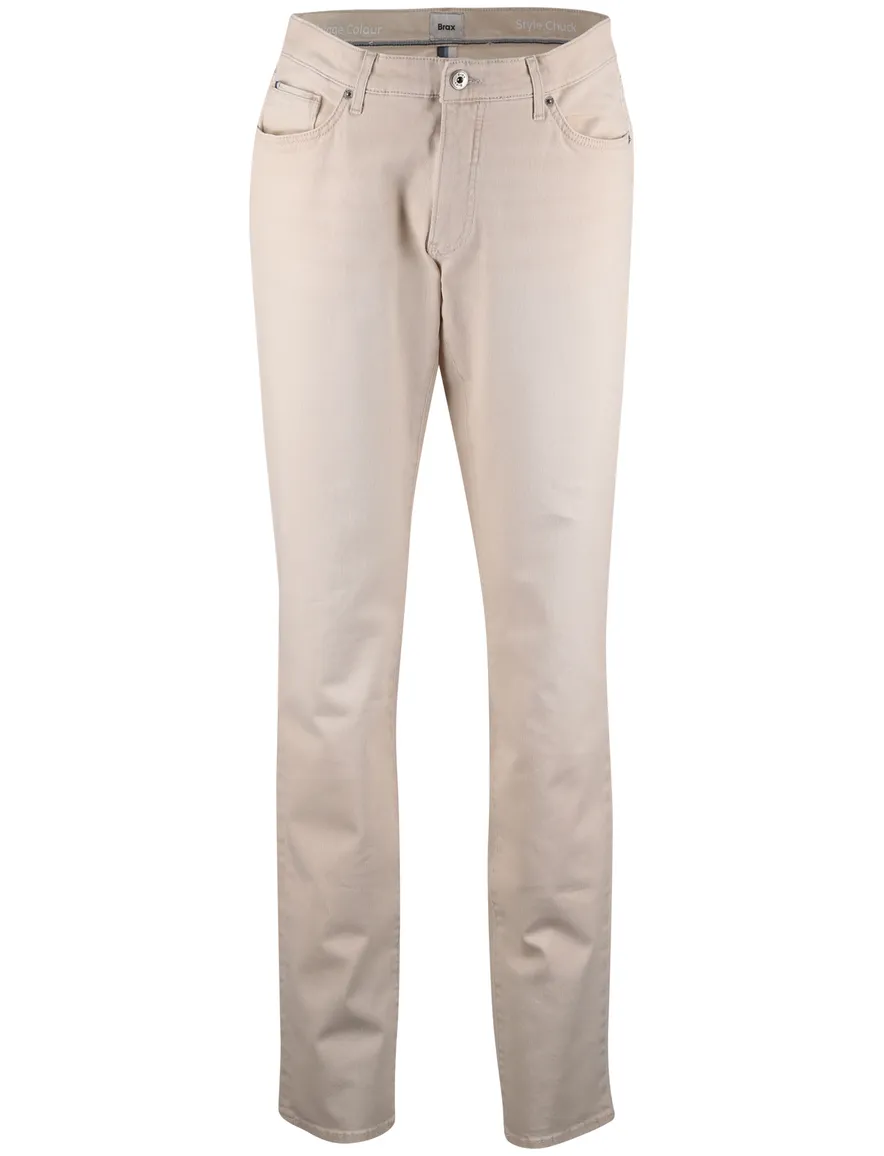 Beige pantalon Brax Chuck slim fit 5-pocket