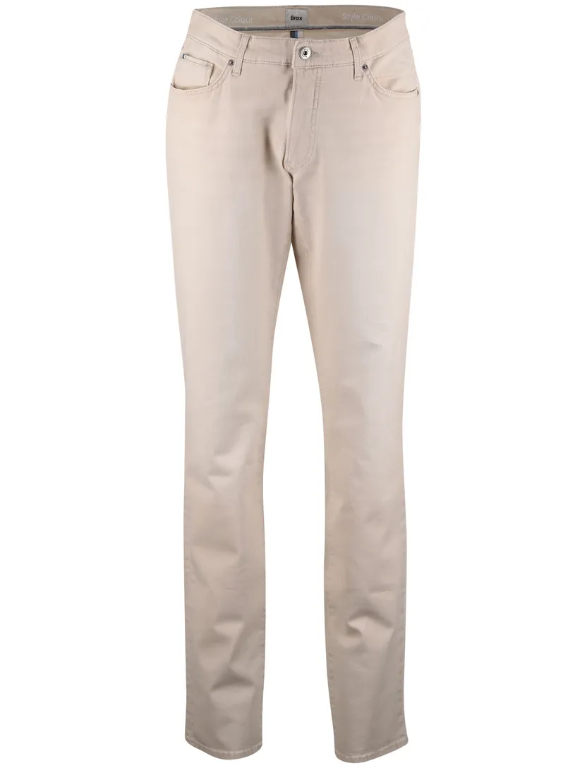 Pantalon 5-pocket model Brax Chuck beige slim fit