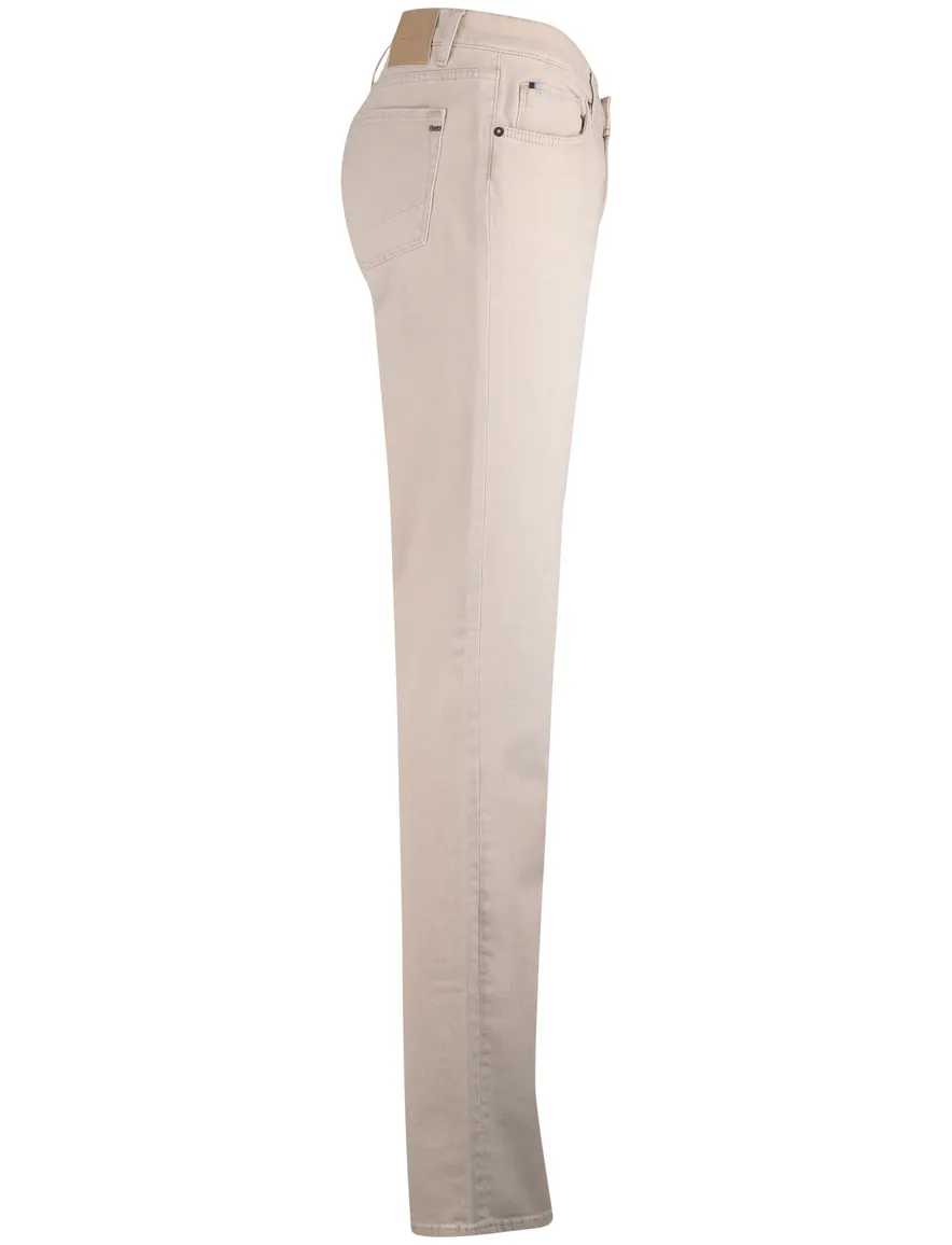 Beige pantalon Brax Chuck slim fit 5-pocket