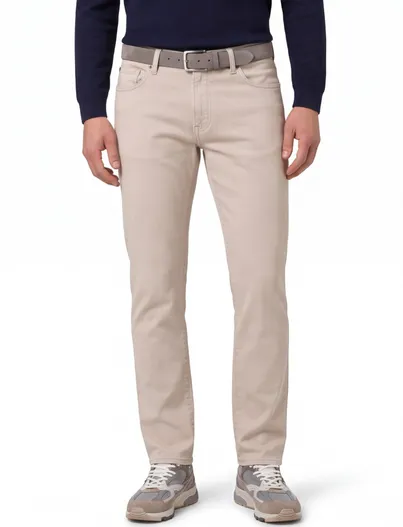 Brax Beige pantalon Brax Chuck slim fit 5-pocket