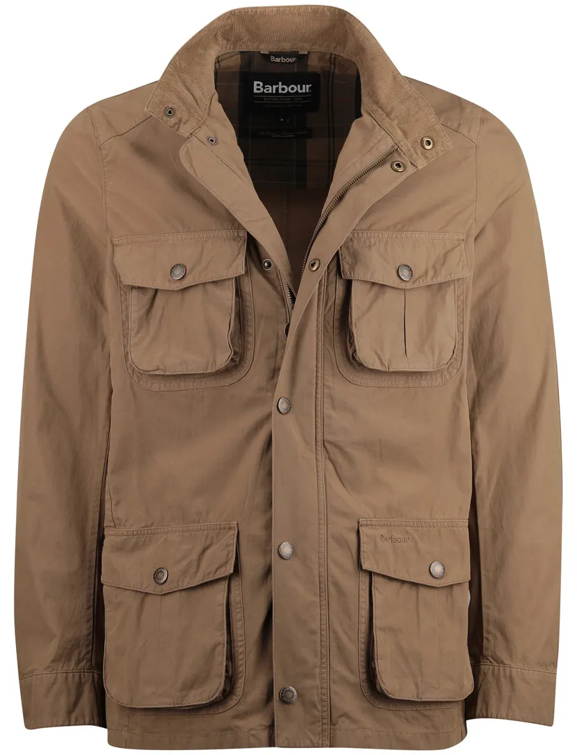 zomerjas Barbour camel rits knopen normale fit