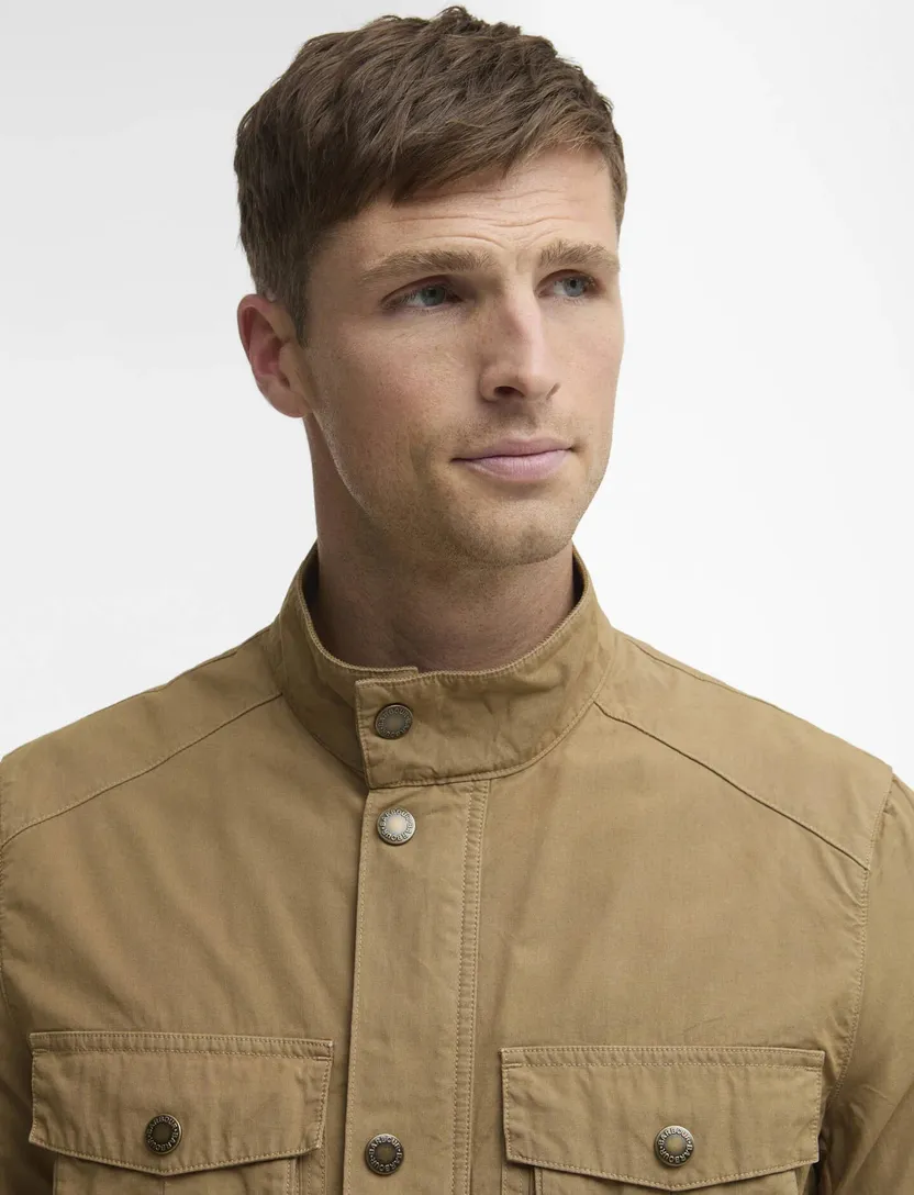 zomerjas Barbour camel rits knopen normale fit