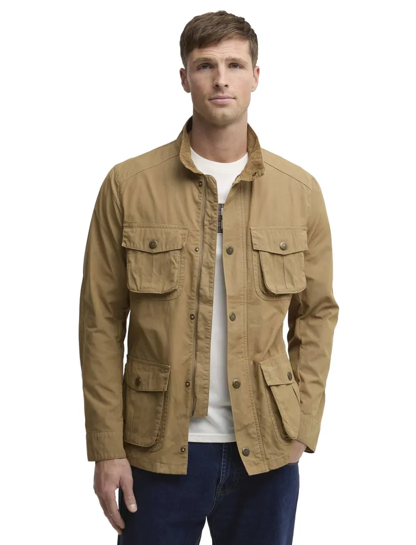 zomerjas Barbour camel rits knopen normale fit