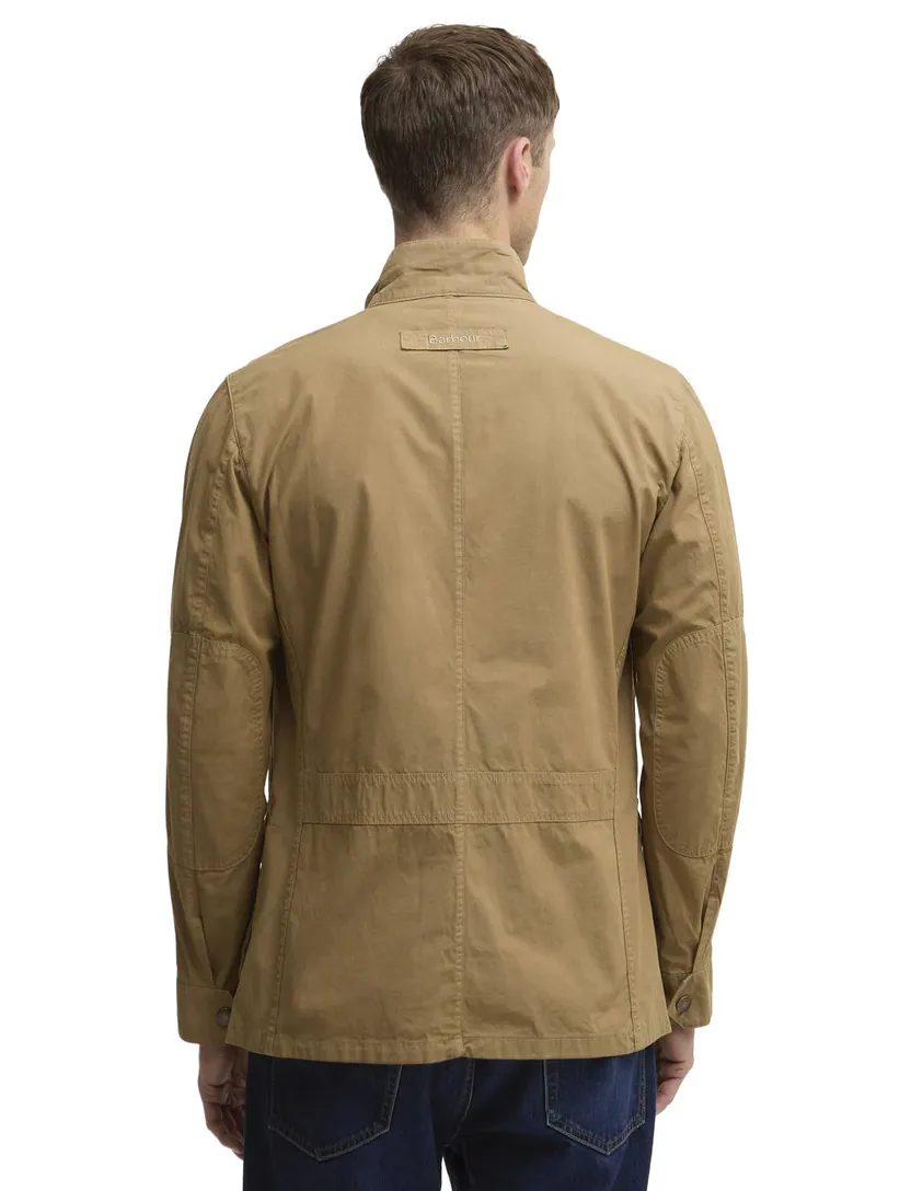 zomerjas Barbour camel rits knopen normale fit