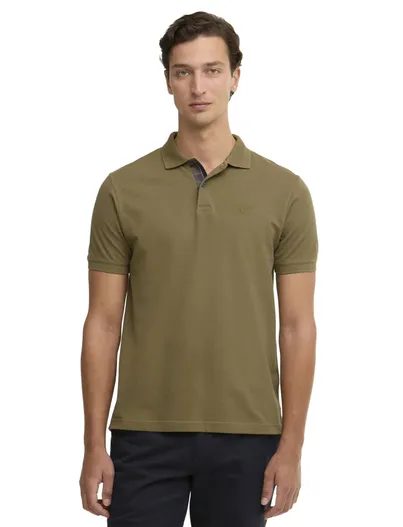 Barbour Barbour poloshirt tailored fit groen pique knoopsluiting