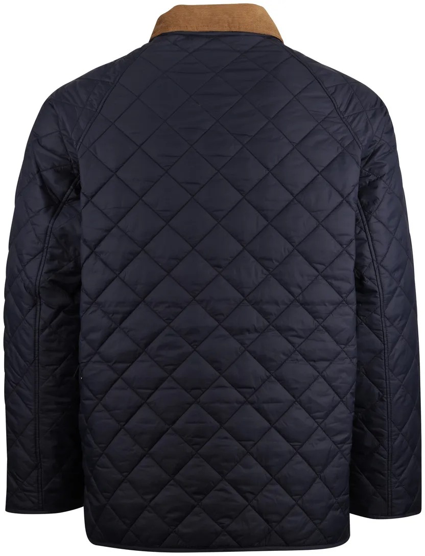 zomerjas Barbour donkerblauw rits en knoop normale fit