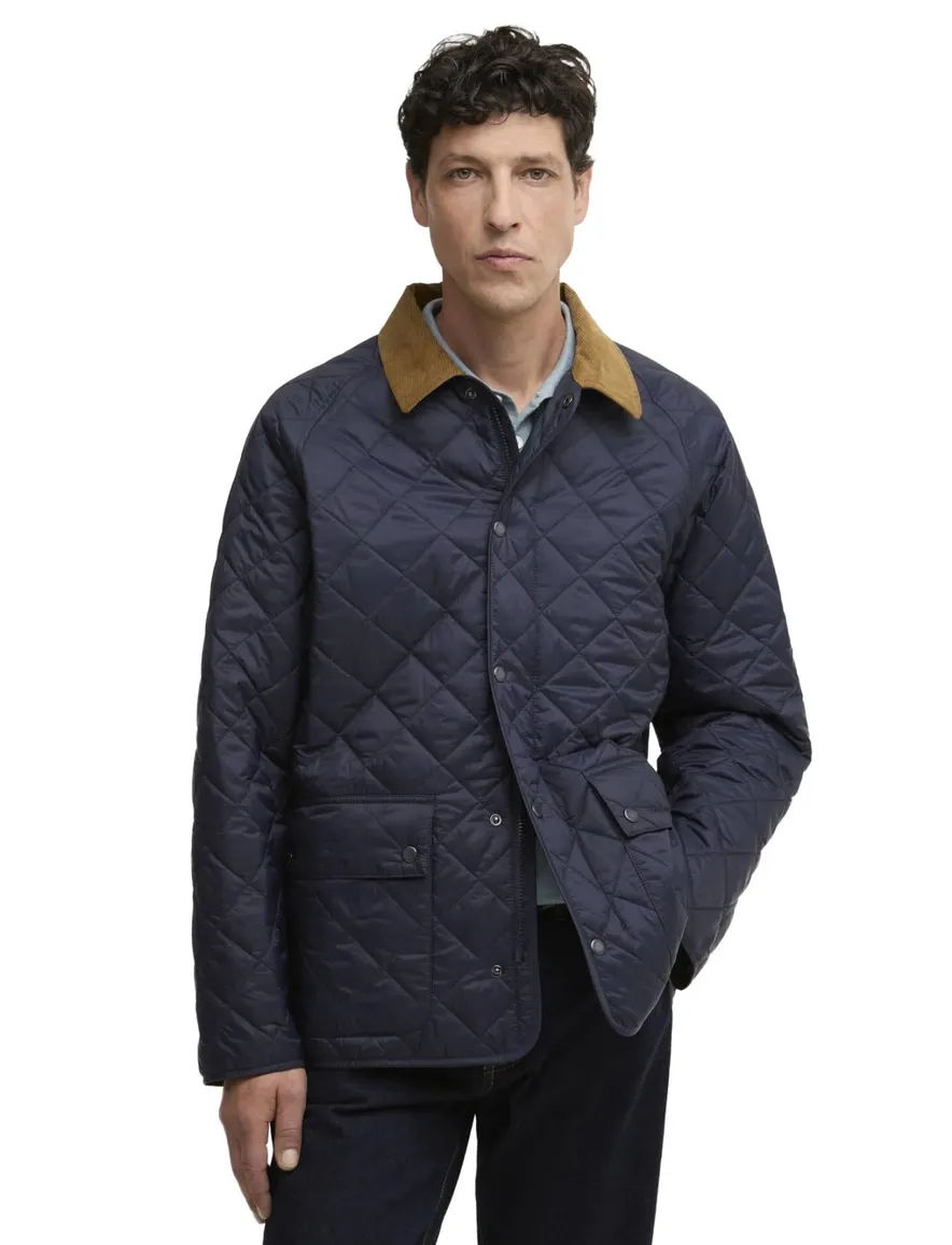 donkerblauwe tussenjas Barbour normale fit