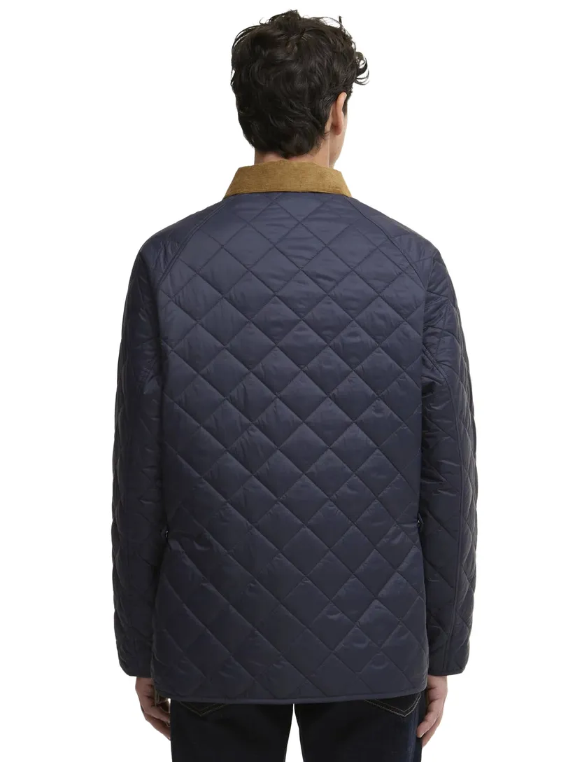 zomerjas Barbour donkerblauw rits en knoop normale fit