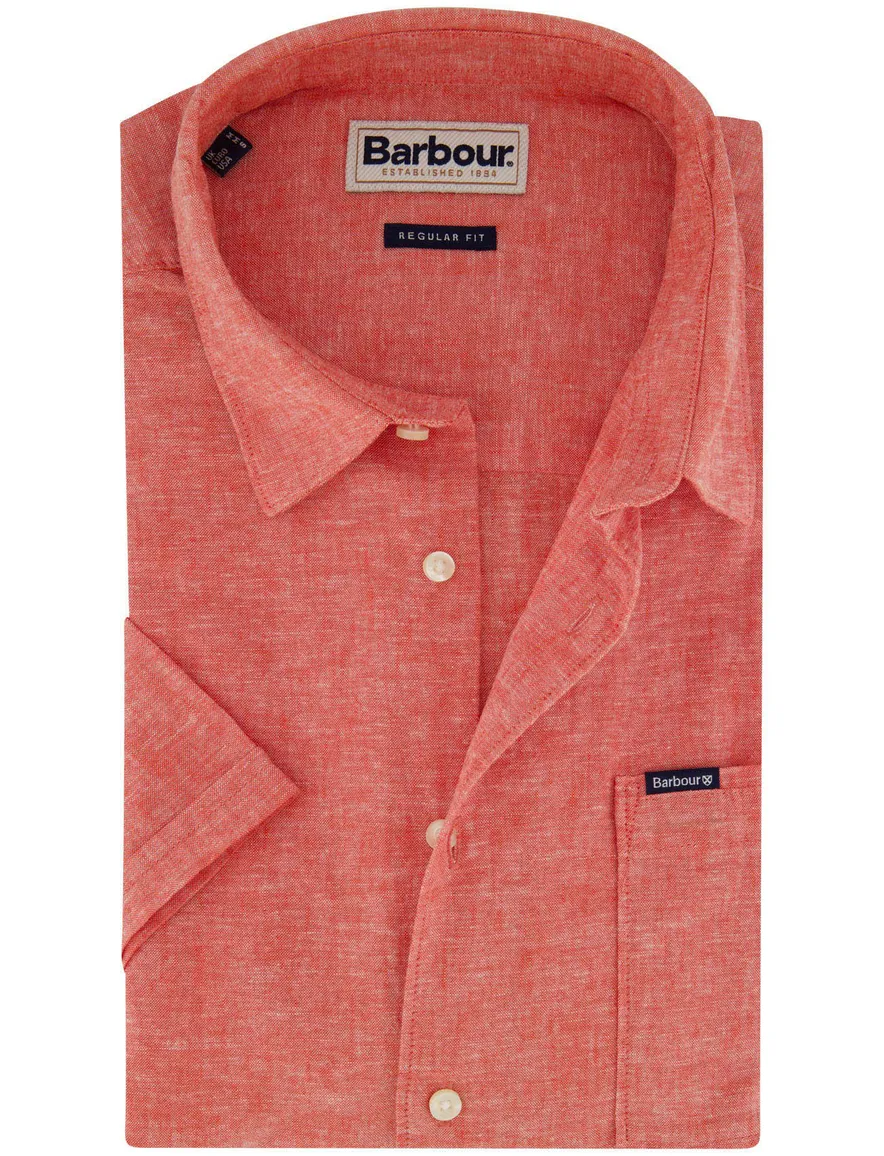 Barbour Regular Fit overhemd rood gemeleerd