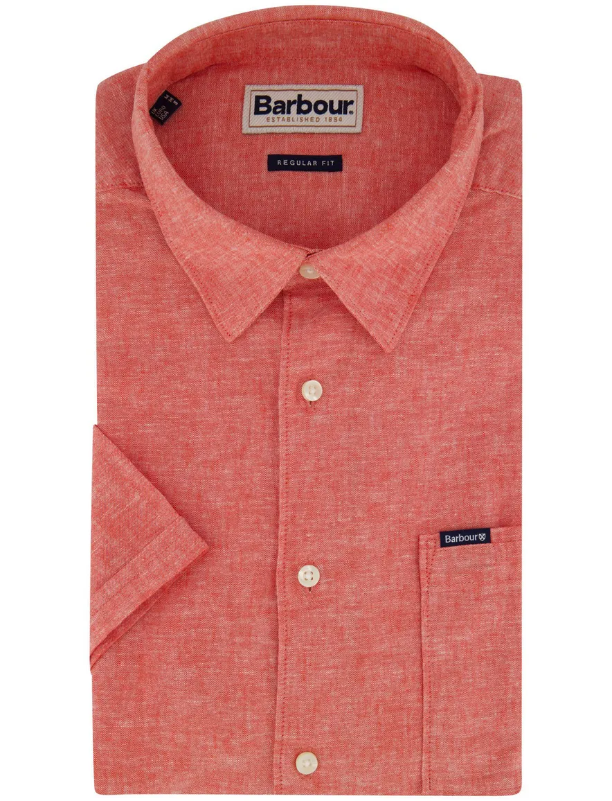 Barbour Regular Fit overhemd rood gemeleerd