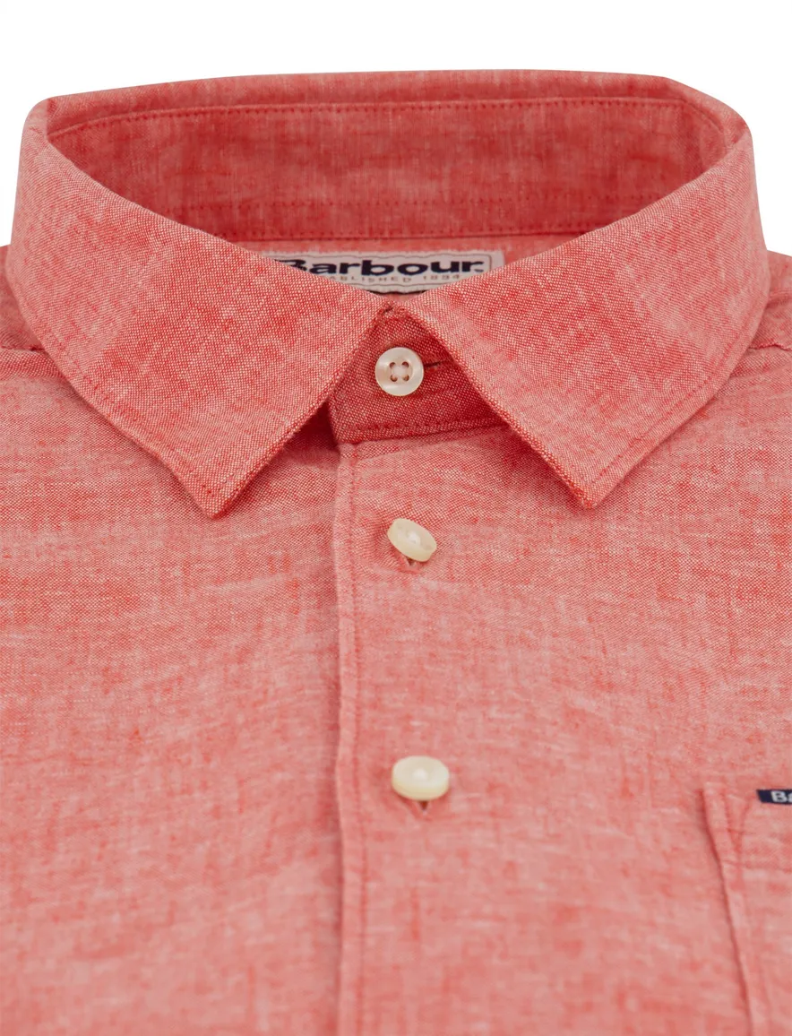 Barbour Regular Fit overhemd rood gemeleerd