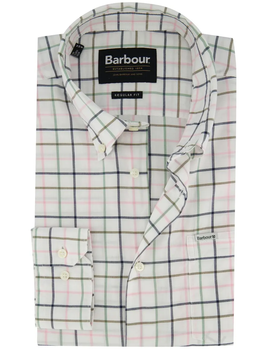 Barbour overhemd Regular Fit beige met borstzak