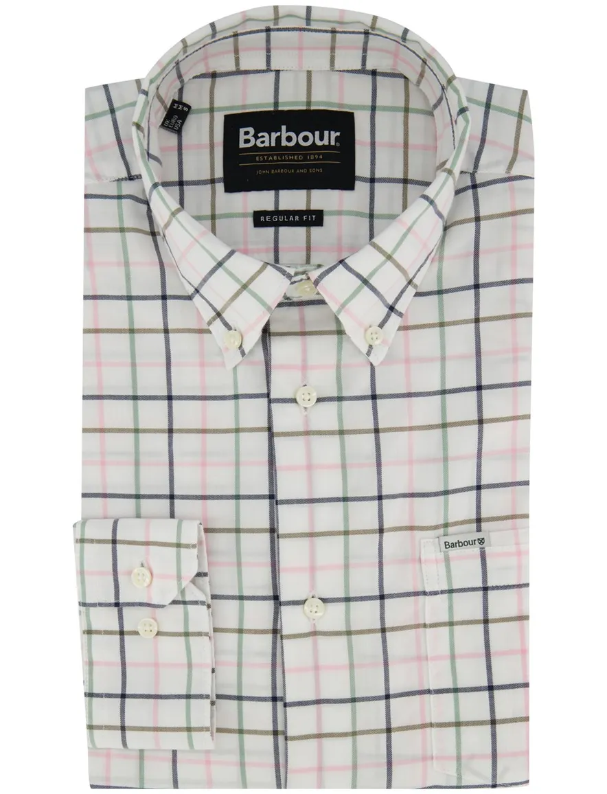 Barbour overhemd Regular Fit beige met borstzak