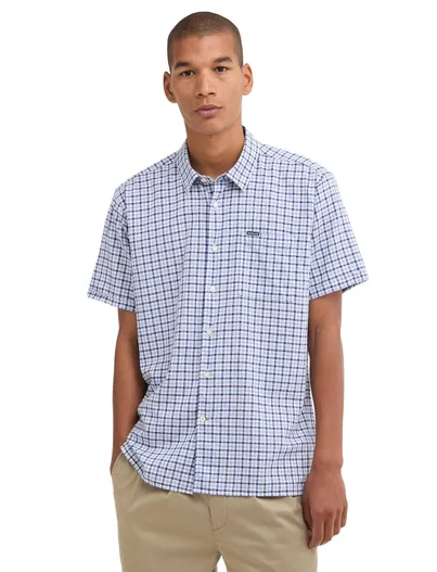 Barbour Barbour overhemd blauw geruit regular fit