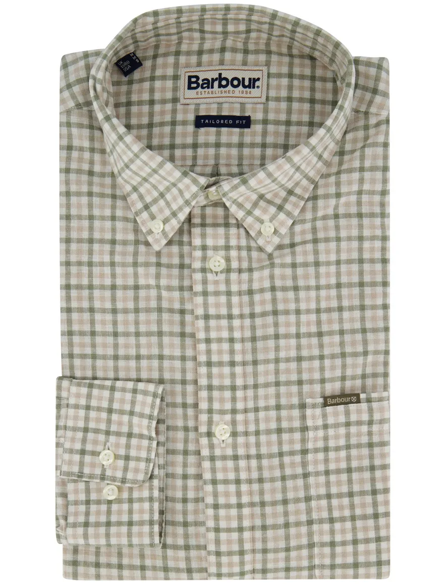 Barbour Tailored Fit overhemd groen geruit