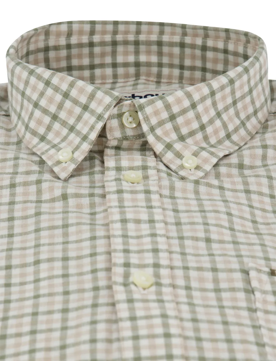 Barbour Tailored Fit overhemd groen geruit