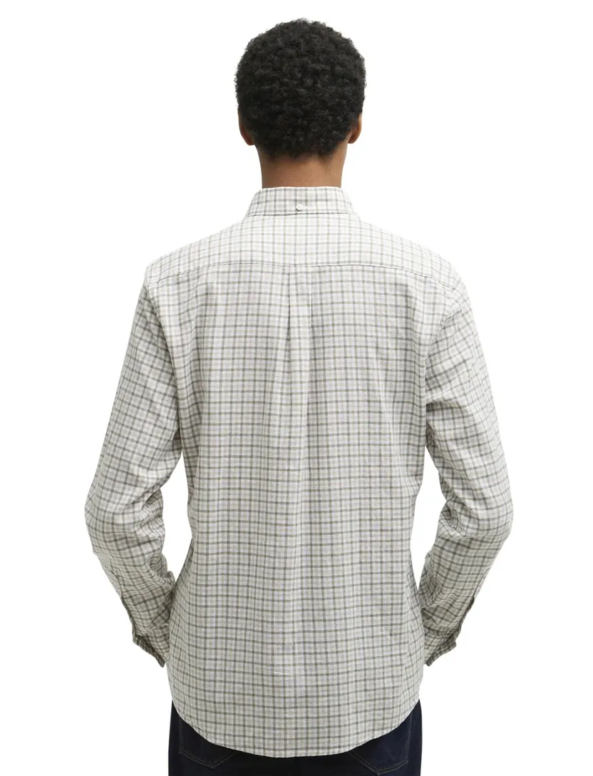 Overhemd Barbour Tailored Fit groen geruit borstzak